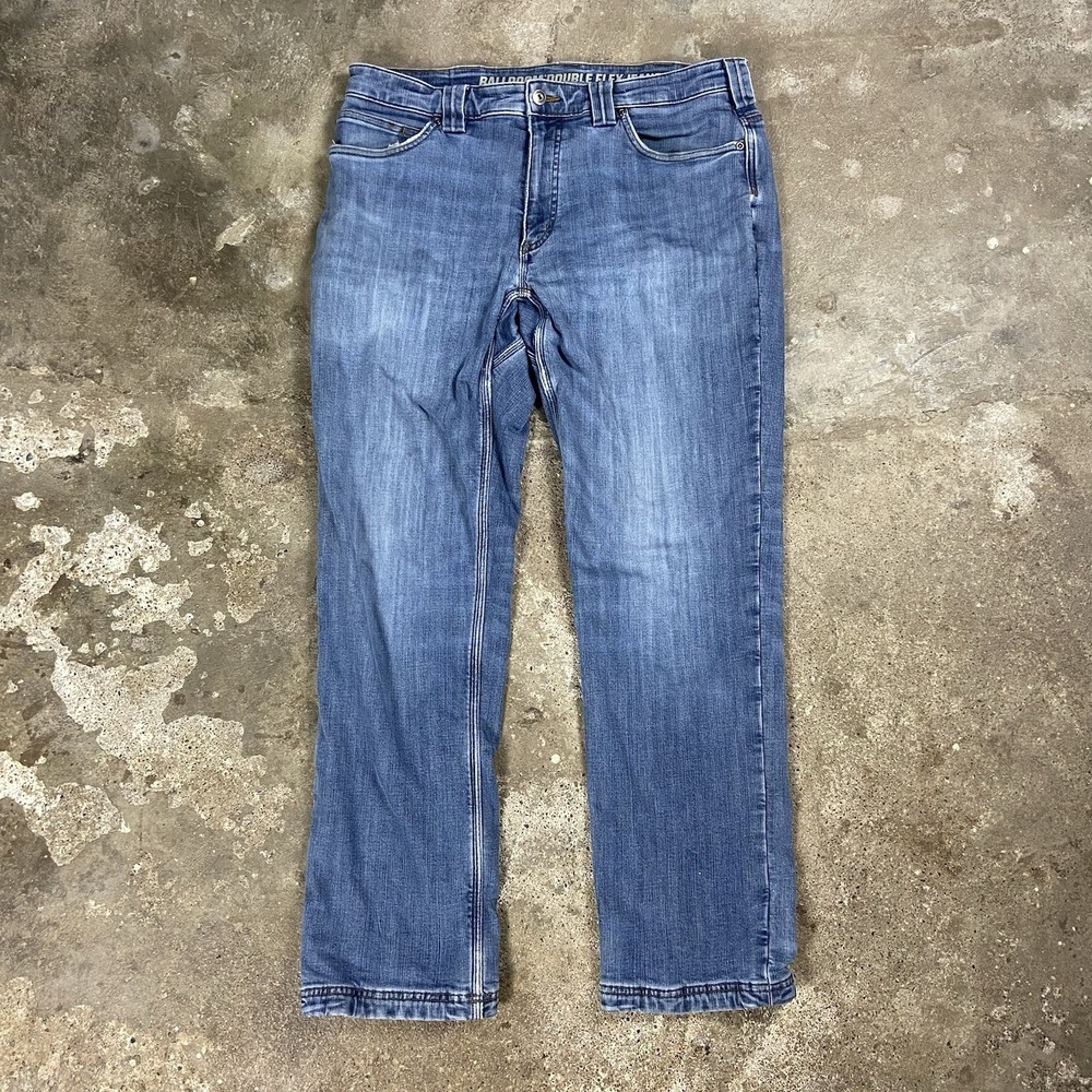 Duluth Ballroom Double Flex Jeans Size 36x32‎ Blue Denim Flannel Lined Work Wear